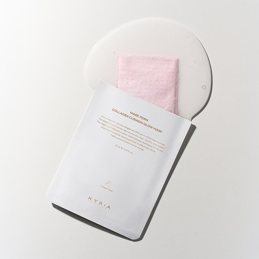 KYRiA THERAPY Mare PDRN Collagen Cushion Glow Mask Sheet For Anti Wrinkle And Deep Brightening _ Made in Korea